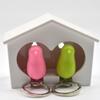 RORPOIR Birdhouse Key Ring Holder with 2 Sparrows Abs Plastic Wall Mountable White Birdhouse view 4