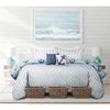 Quilts for King Bed Blue Anchors Bedspreads Soft Bed Summer Quilt Lightweight Microfiber Bedspread-Modern Style Pattern Coverlet for All Season - 3 Piece (1 Quilt, 2 Pillow Shams) view 2