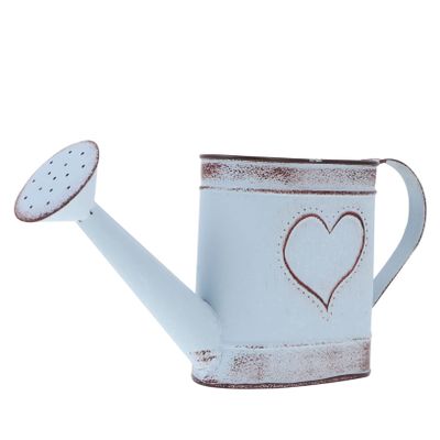 Vintage Iron Watering Can for Plants, Rustic Metal Flower Pot Decor