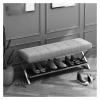 ALDEPO Shoe Cabinet Entryway Shoe Rack X Shaped Changing Table Stool with Soft Cushion on The Door Iron Shoe Rack Stool for Marble Worktop view 4