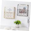 Homoyoyo Bookshelf for Office Decorative Storage Baskets Wall Shelf Brackets Wire Magazine Holder Hanging File Rack Single Pocket Wall Mount File Holder Book Supporter Books Organizer Ledge view 2