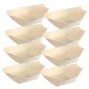 UPKOCH 200pcs Disposable Wooden Sushi Serving Trays Unique Boat-shaped Plates for Appetizers Desserts Snacks for Parties Picnics Bbq and Daily Dining view 1