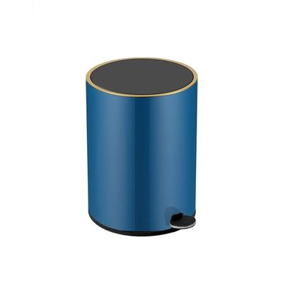 DYPASA Garbage Can Foot Pedal Trash Can Stainless Steel Living Room Trash Cans with Lid Modern Light Luxury Bedroom Office Kitchen Paper Waste Basket 8L Garbage Cans Trash Bin (Color : D)