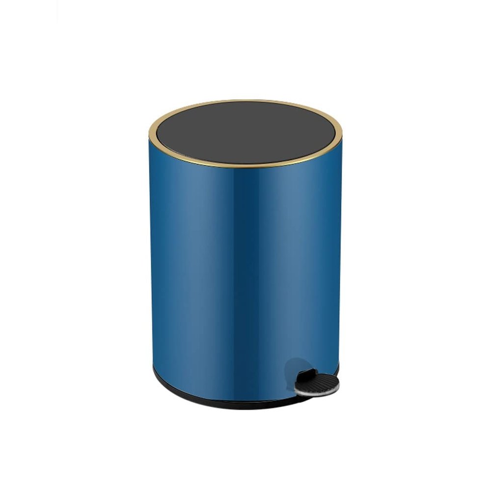 DYPASA Garbage Can Foot Pedal Trash Can Stainless Steel Living Room Trash Cans with Lid Modern Light Luxury Bedroom Office Kitchen Paper Waste Basket 8L Garbage Cans Trash Bin (Color : D)