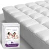 SafeRest CloudGuard - Queen Size Hybrid Mattress Protector & Pad (Extra Padded) - Waterproof Quilted Pillow Top Mattress Cover - Thick, Plush & Fitted Mattress Topper for Bed view 1