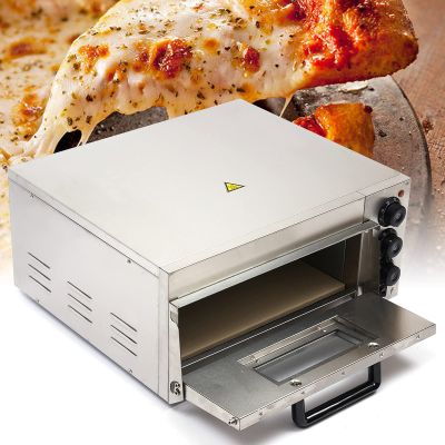 Commercial Pizza Oven 12-14Inches Pizza Size 2000W Stainless Steel Single Deck Pizza Oven Multipurpose Pizza and Snack Oven for Restaurant Home Use/2748