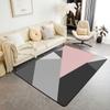 Erosebridal Black Grey Pink Area Rug 3X5, Geometric Triangle Rug for Kids Girls Women, Non Slip Carpet, Gray Dark Gray Modern Indoor Floor Mat for Living Room view 1