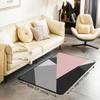 Erosebridal Black Grey Pink Area Rug 3X5, Geometric Triangle Rug for Kids Girls Women, Non Slip Carpet, Gray Dark Gray Modern Indoor Floor Mat for Living Room view 2