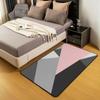 Erosebridal Black Grey Pink Area Rug 3X5, Geometric Triangle Rug for Kids Girls Women, Non Slip Carpet, Gray Dark Gray Modern Indoor Floor Mat for Living Room view 3
