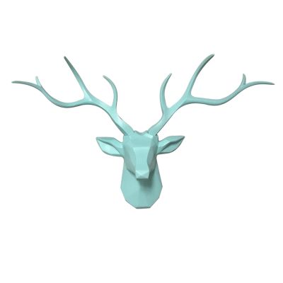 Wall Decor Deer Head,Artificial Geometry Deer Head Home Decor,Faux Taxidermy Animal Resin Head Wall Decor Art,Decor Deer Head Antlers for Wall Mount Decoration,for Living Room Bedroom Hotel