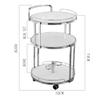 JATIBOSH 3 Tiers Kitchen Car Shelf Utility/Service Cart Stainless Steel Kitchen Storage Trolley KitchenCatering Trolleys Tea Trolley On Wheels view 2