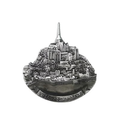 Mont Saint-Michel France 3D Fridge Magnet Souvenir Gift,Metal Alloy Handmade Mont Saint-Michel Refrigerator Magnet Home & Kitchen Decoration Collection