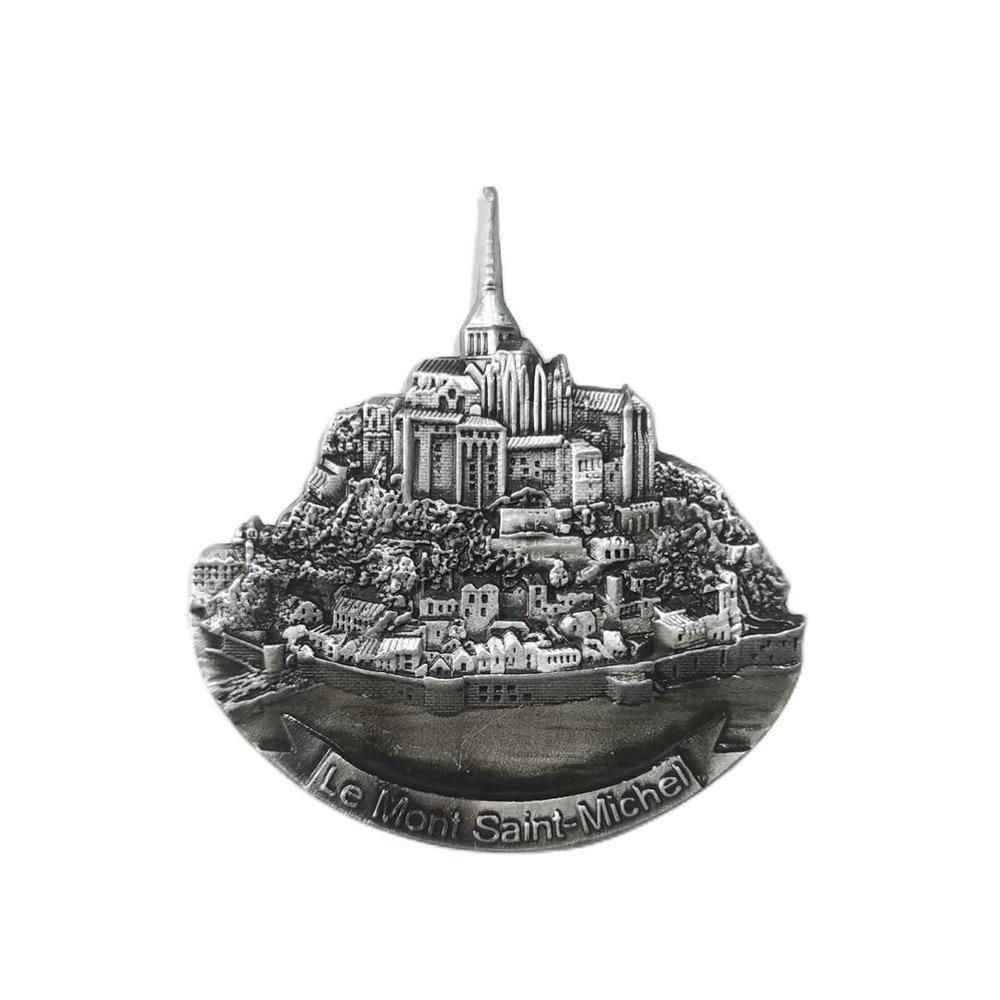 Mont Saint-Michel France 3D Fridge Magnet Souvenir Gift,Metal Alloy Handmade Mont Saint-Michel Refrigerator Magnet Home & Kitchen Decoration Collection