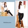Household 4 Pedal Stool/Ladder/Chair Portable Shoe Bench Indoor Folding Widened Stepladder Storage Shelf/Plant Stand view 4