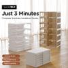 ANTBOX Foldable Shoe Rack,Shoe Organizers for Closet Plastic Shoe Storage Box For Entryway,Living Room,Large Sturdy Stackable Sneaker Cabinet Bins With Magnetic Clear Door 6 Tiers 12 Pairs view 4