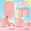 100 Pack Blank Beer Can Cooler Sleeves Soft Insulated Reusable Drink Cooler Bulk Collapsible Sublimation Can Cooler Sleeves for Wedding Party Supplies (Simple Style, Pink) view 3