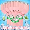 100 Pack Blank Beer Can Cooler Sleeves Soft Insulated Reusable Drink Cooler Bulk Collapsible Sublimation Can Cooler Sleeves for Wedding Party Supplies (Simple Style, Pink) view 4