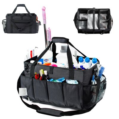 FRECOLSH XL Professional Cleaning Caddy for Cleaning Suppliers, 17" Wearable Cleaing Bag for Housekeepers, Cleaning Organizer, Detailing Bag
