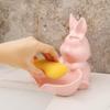 CECE&KELE Cute Animal Ceramic Soap Dish, Cartoon Pig Pig Rabbit Self-Draining Soap Dish for Bathroom Vanity Ceramic Soap Dish Decoration Gift for Women Children,Pink Rabbit view 1