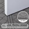 REFETONE Front Door Mat 32" x 40", Non-Slip Low Profile Doormat, Dark Gray view 4