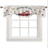 AMZRicher 4th of July USA Flag Truck Tie Up Valance for Window, Fireworks Independence Day Adjustable Balloon Window Shade Valance Curtain for Kitchen Cafe Bathroom Window Treatment 1 Panel 42x12 view 1