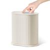 Steel Small Bathroom Trash Can with Lid Press Top 9L/2.4 Gallon Dog Proof Wastebasket with Removable Liner Bucket,Slim Bathroom Garbage Can Bin Under Desk/Sink Bedroom,Living Room,Office,Diaper view 1