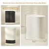 Steel Small Bathroom Trash Can with Lid Press Top 9L/2.4 Gallon Dog Proof Wastebasket with Removable Liner Bucket,Slim Bathroom Garbage Can Bin Under Desk/Sink Bedroom,Living Room,Office,Diaper view 4