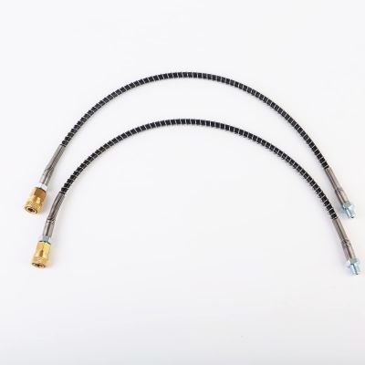 High Pressure Airsoft Quick Connect Hose with Spring Wrapped M10X1 Male Female Thread for Pcp 63 Mpa 2pcs (21 inch)