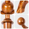 Coat Rack Freestanding Wood Tree Rack with 8 Hooks, Creative Design Tree Branch-look, Coat Tree Clothes Hanger Stand with Stable Sphere Base for Entryway, Hallway, Bedroom - Load 160lbs (Light Brown) view 3