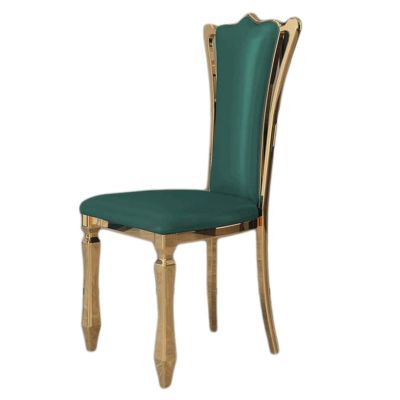 Classic Dining Chairs Stainless Steel Dining Chairs Comfortable Leisure Padded Chairs Nordic Style Kitchen Chair for Home Living Room Side Chair Stable Load-Bearing