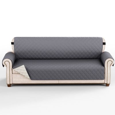 Sofa Covers 3 Seater And 1/2/4 Seater Waterproof Recliner Chair Cover Non Slip Sofa Slipcover Couch Protector Settee Cover for Cats Dogs Soft Quilted Seat Furniture Slipcovers ( Color : Gray , Size :