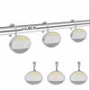 Shower Curtain Hooks, Geometric Yellow Gray Black Chevron Decorative Shower Curtain Hooks for Bathroom Stainless Steel Rustproof Shower Curtain Rings view 2