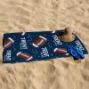 Personalized Football Beach Towel for Kids - Quick Dry Custom Name Towel for Sports Fans - Microfiber Towel for The Beach or Pool(35" x 70") view 4