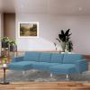 Custom Made NORSBORG Sectional Couch Velvet Replacement Cover Fits IKEA Norsborg 2 Seat with 2 Chaise Lounges Sofa,Only Cover. (Moon Orchid) view 2