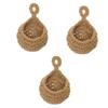 ifundom 3pcs Handwoven Wall Hanging Fruit and Vegetable Basket Rope Storage for Home for Organizing Fruits and Vegetables for Kitchen and Living Space view 1