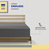 THREAD SPREAD 100% Egyptian Cotton California King Fitted Sheet Only - 600 Thread Count Cal King Sheets Deep Pocket Fitted, Soft Cooling Sateen Elastic Bottom Sheet, Fits Mattress upto 18" - Dark Grey view 3