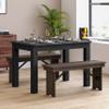 Taylor & Logan Ingles 46" x 30" Rectangular Black Wash Solid Pine Farm Dining Table view 1