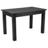 Taylor & Logan Ingles 46" x 30" Rectangular Black Wash Solid Pine Farm Dining Table view 3