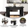 Taylor & Logan Ingles 46" x 30" Rectangular Black Wash Solid Pine Farm Dining Table view 4
