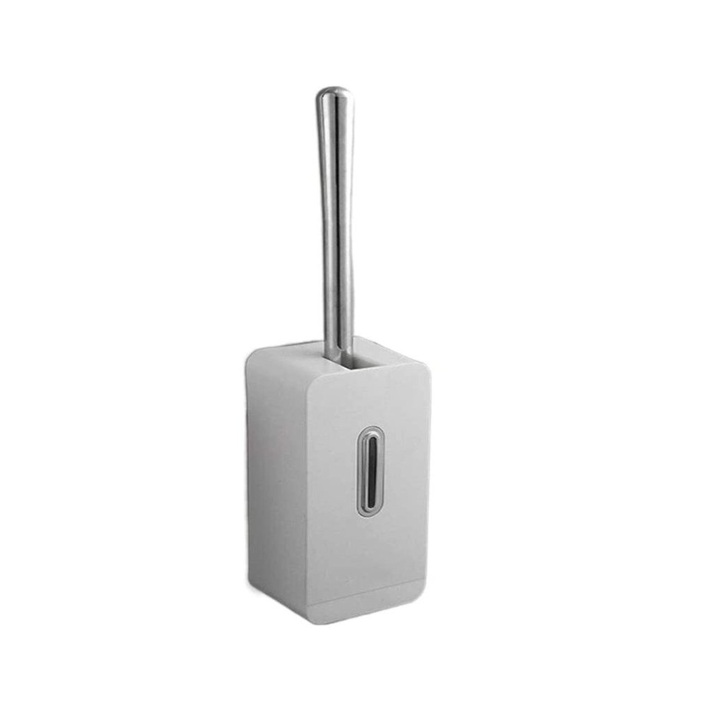RUTAVM Toilet Brush Creative Nail-Free Wall-Mounted Household Toilet Brush Set Upscale Hotel and Club Stainless Steel Handle for Bathroom