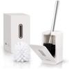RUTAVM Toilet Brush Creative Nail-Free Wall-Mounted Household Toilet Brush Set Upscale Hotel and Club Stainless Steel Handle for Bathroom view 3