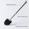 RUTAVM Toilet Brush Creative Nail-Free Wall-Mounted Household Toilet Brush Set Upscale Hotel and Club Stainless Steel Handle for Bathroom view 4