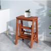 Wood Step Stool Ladder Foldable Ladder Stool for kids 3 Steps Wood Foot Stools Adult Stepladder Portable Shoe Bench Flower RackIndoor Kitchen bathroom Folding Step Stool Large Heavy Duty ( Color : C view 3