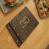 Wooden Menu, Menu, Menu Cover, Restaurant Menu Cover, FREE ENGRAVING (Letter paper size, wenge dark) view 3