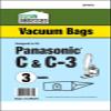 Clean Obsessed Replacement For Panasonic Type C, C-3, Micro Paper Bags, 3/Pk view 4