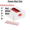 OMRANII Paper Bag Ties Blue Twist Ties for Bags | Bulk 500 Pack with Dispenser Box | 6" Coated Wire Ties Reusable Bread view 2