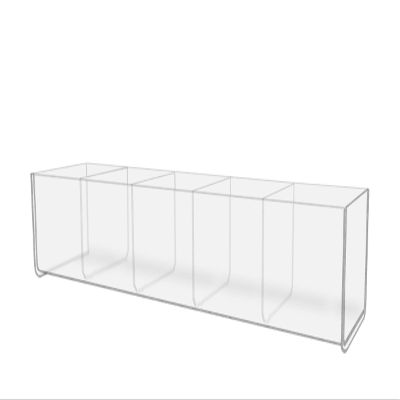 Marketing Holders Clear Acrylic Display Tray 5 Compartment 19.5" Rectangular Countertop Organizer for Retail Products Candy Bulk Items and Small Parts Storage