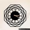 Dekory Wall Clock for Living Room Decor - Silent Non-Ticking, Vintage Industrial Style, Black Metal Clock for Office, Bedroom, Kitchen, Housewarming Gift (Palmilla, 13.7 Inch) view 1
