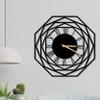 Dekory Wall Clock for Living Room Decor - Silent Non-Ticking, Vintage Industrial Style, Black Metal Clock for Office, Bedroom, Kitchen, Housewarming Gift (Palmilla, 13.7 Inch) view 2