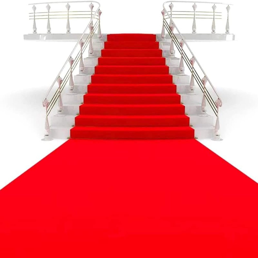 Wedding Aisle Runner Rug Red Walkway Carpet Event Carpet Mat Non-Slip Runway Rug Roll for Party Beach Indoor Outdoor Decoration, Cuttable Polyester 10m 20m (Size : 1.2x20m)